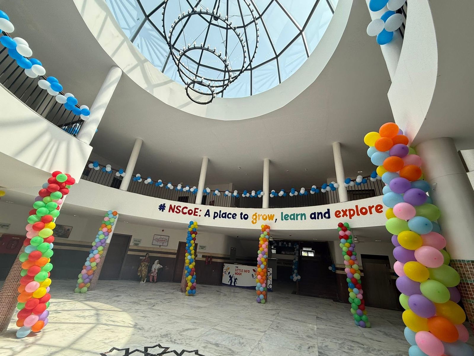 NSCoE atrium with balloon decor